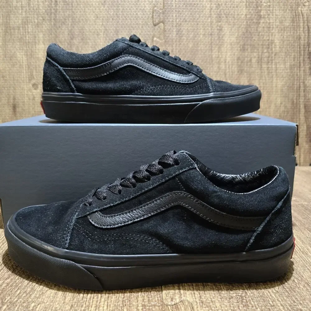 Vans Old Skool Triple Black Suede Sneakers Womens 7.5 Mens 6 Shoes